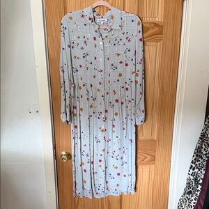 Serengeti Light Blue Floral Midi Dress